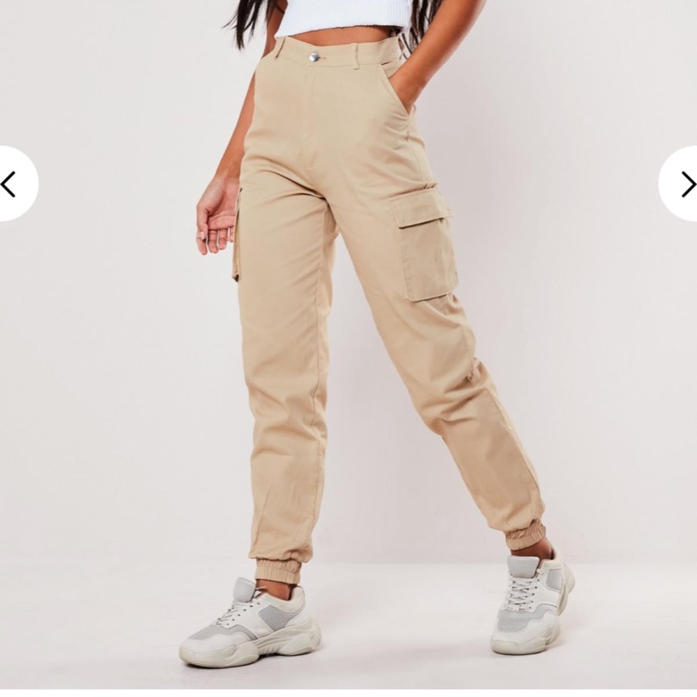 Missguided Tan cargo pants